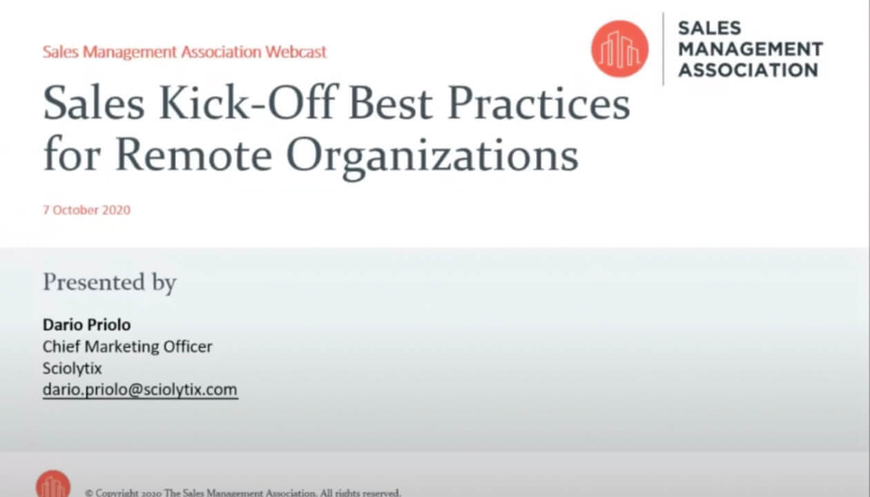 Sales Kick-off Best Practices for Remote Organizations
