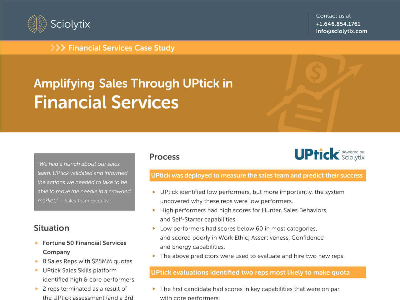 Amplifying Sales Through UPtick in Financial Services