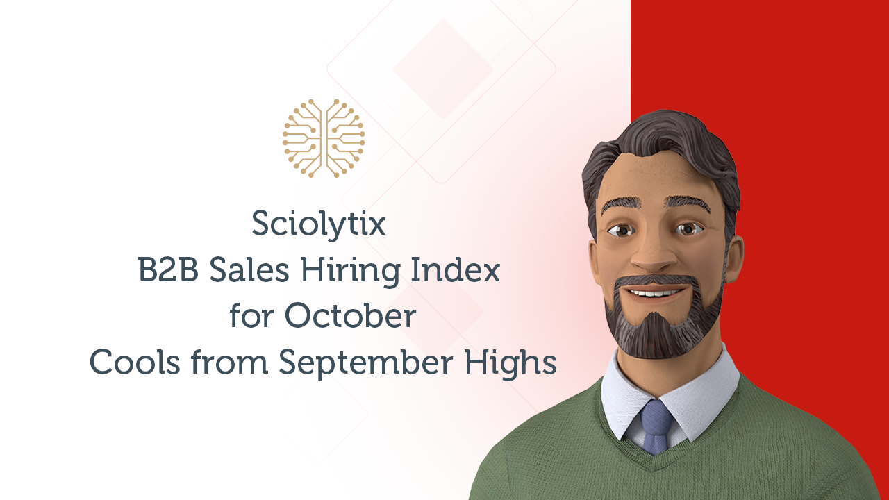 Sciolytix B2B Sales Hiring Index for October Cools from September Highs